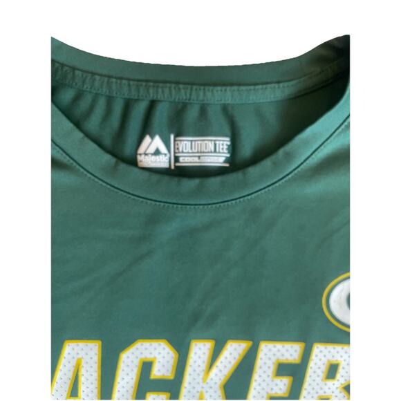 Green Bay Packers Jersey Aaron Rogers #12 NFL Size READ Green Majestic Cool Base - Picture 4 of 5